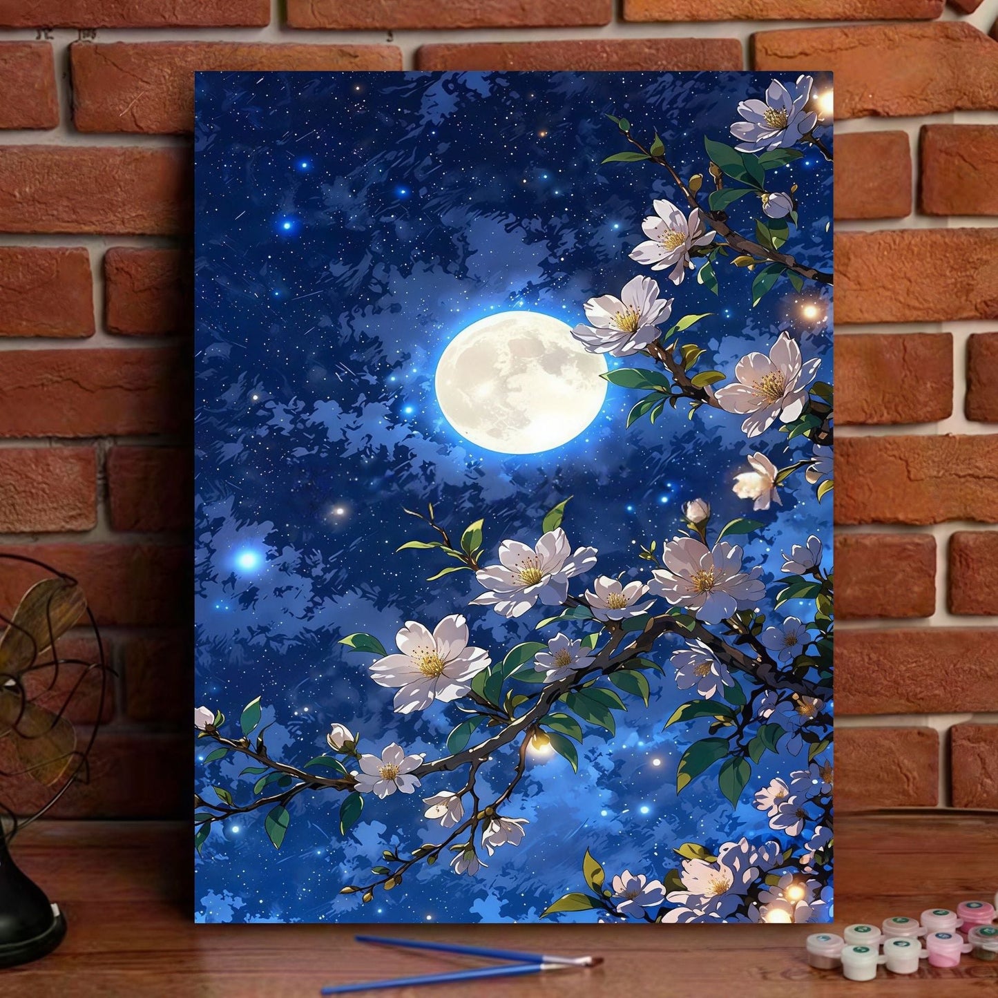 Romantisches Blumen-Landschaft-Leinwand-Kunst-Kit Brehn