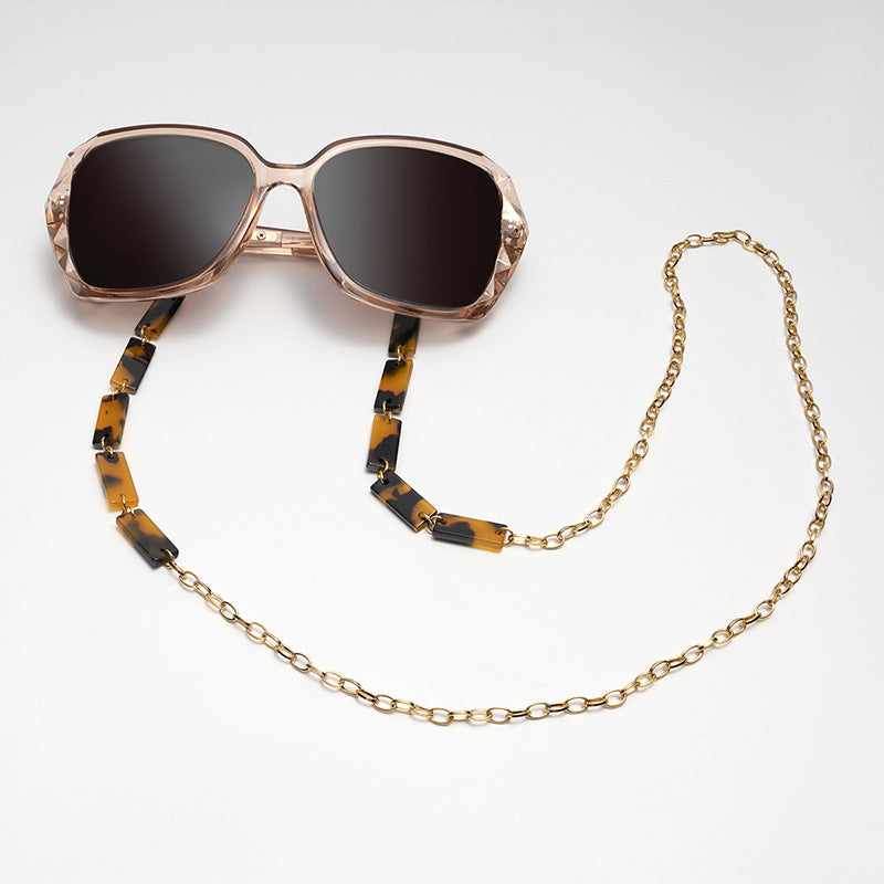 Chunky Abstract Pattern Eyewear Chain Brehn