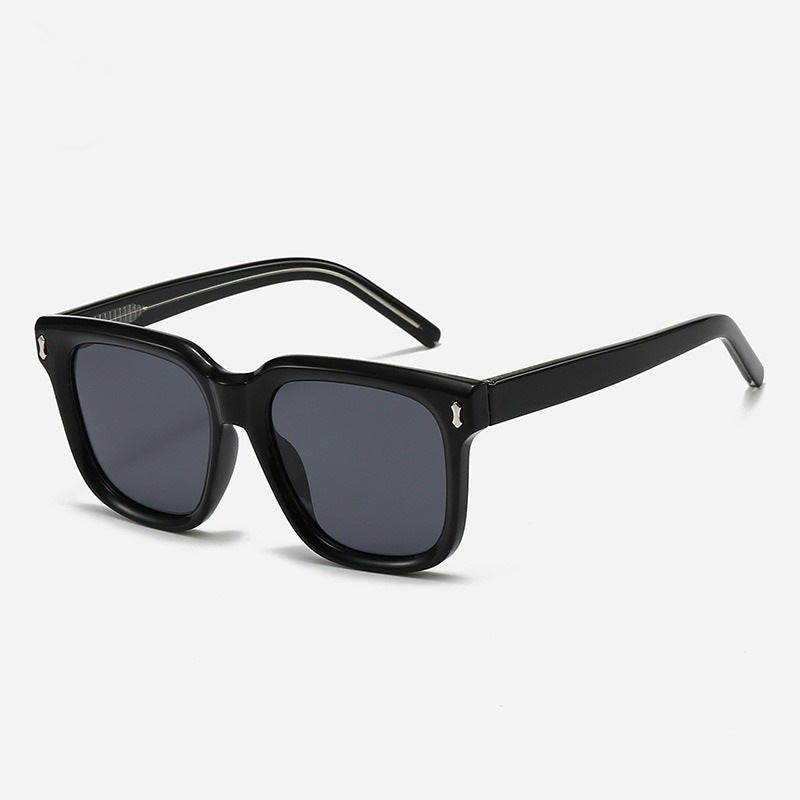 Damen Modische quadratische Sonnenbrille mit modernem, transparentem Rahmen Brehn