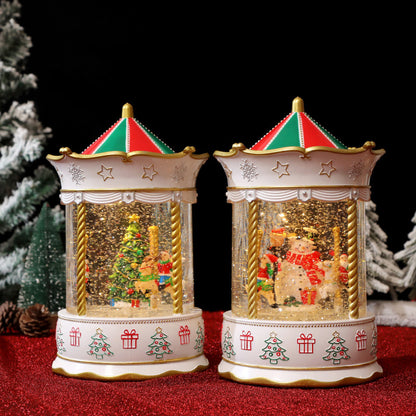 Nostalgische Weihnachtslaterne mit bewegter Szenen Brehn