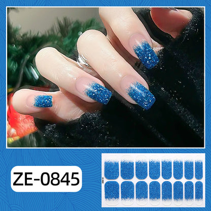 Glitzer Ombre Nagel Wraps