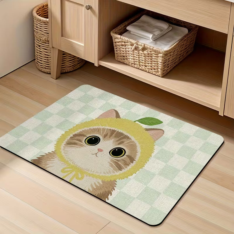 Süßer Katzenmuster Badteppich Brehn