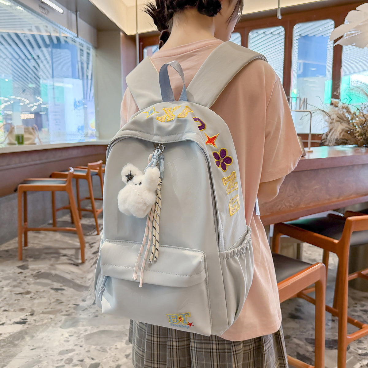 Trendy Bestickter Schulrucksack Brehn