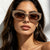 Damen Cat-Eye Sonnenbrille mit verspieltem Transparenzdesign Brehn