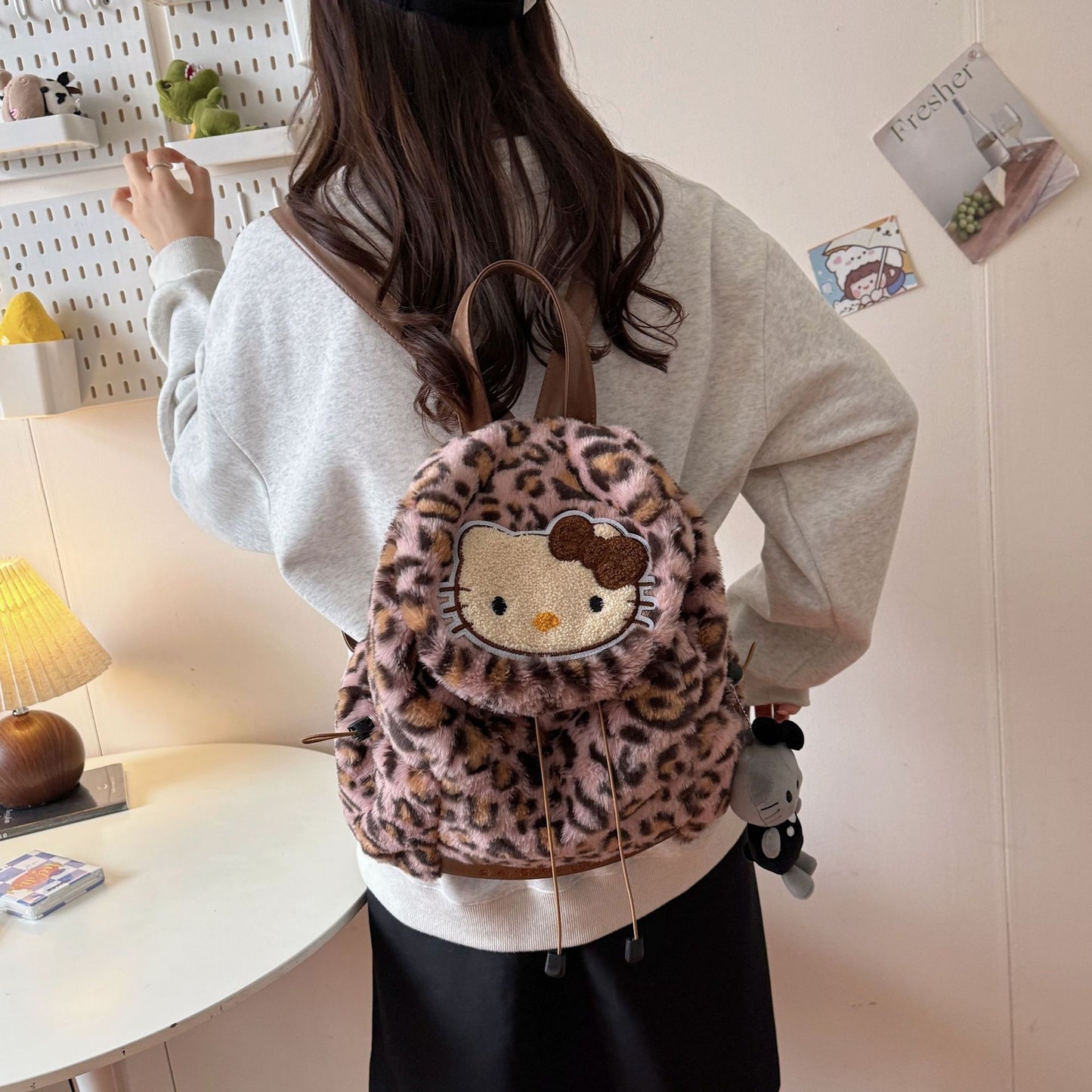 Hübscher plüschiger Rucksack mit Tiermotiv Brehn
