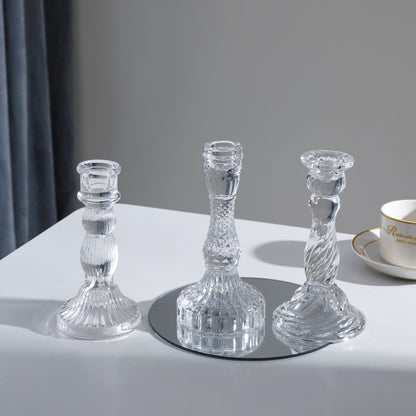 Hochgepresster Glas-Dekor-Kerzenständer Brehn