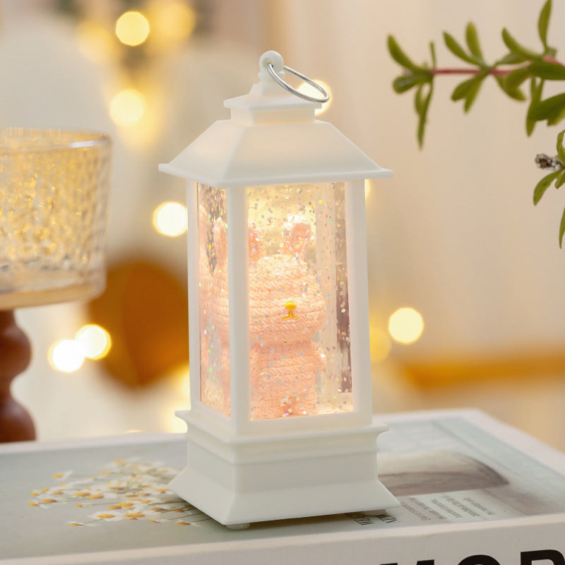 LED Dekorationslaterne mit Bärchen-Motiv