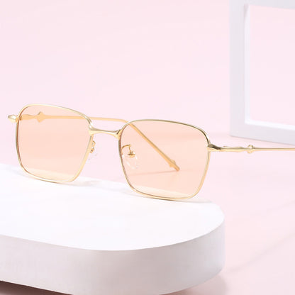 Damen elegante quadratische Sonnenbrille mit hochwertigem Metallrahmen Brehn