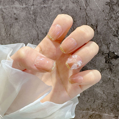 Elegantes Glitzerndes Press-On Nagelset Brehn