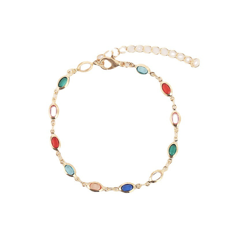 Farbige Edelstein verstellbare Armband Brehn