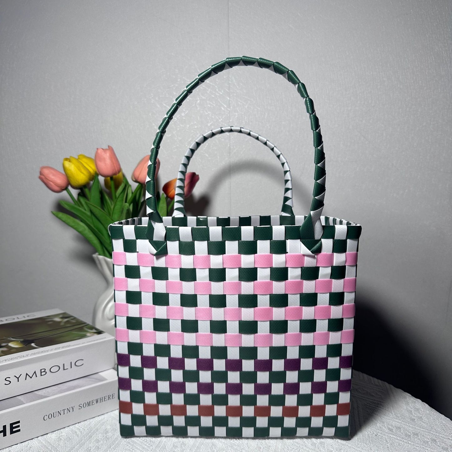 Geflochtene Handtasche mit Stabilen Griffen Brehn