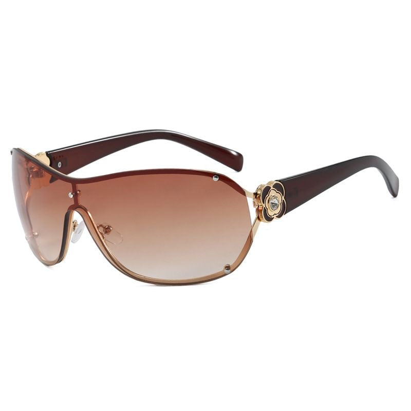 Modische Sonnenbrille mit Floralem Detail Brehn