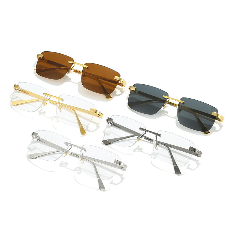 Damen modische Halbrandbrille mit elegantem Metallrahmen Brehn
