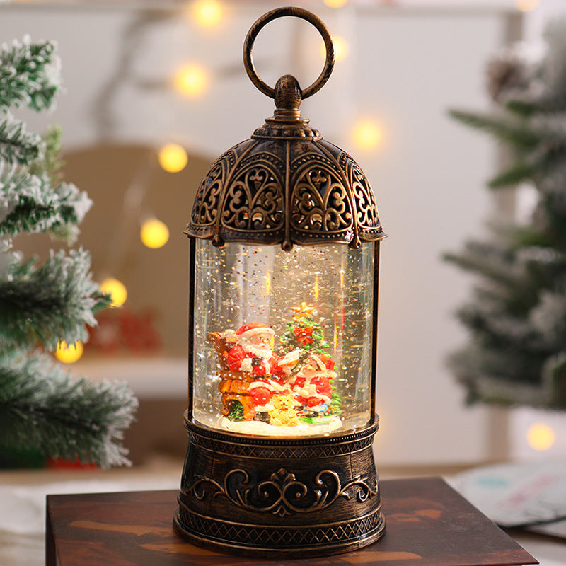 Elegante Weihnachtslaterne mit Schneekugel Brehn