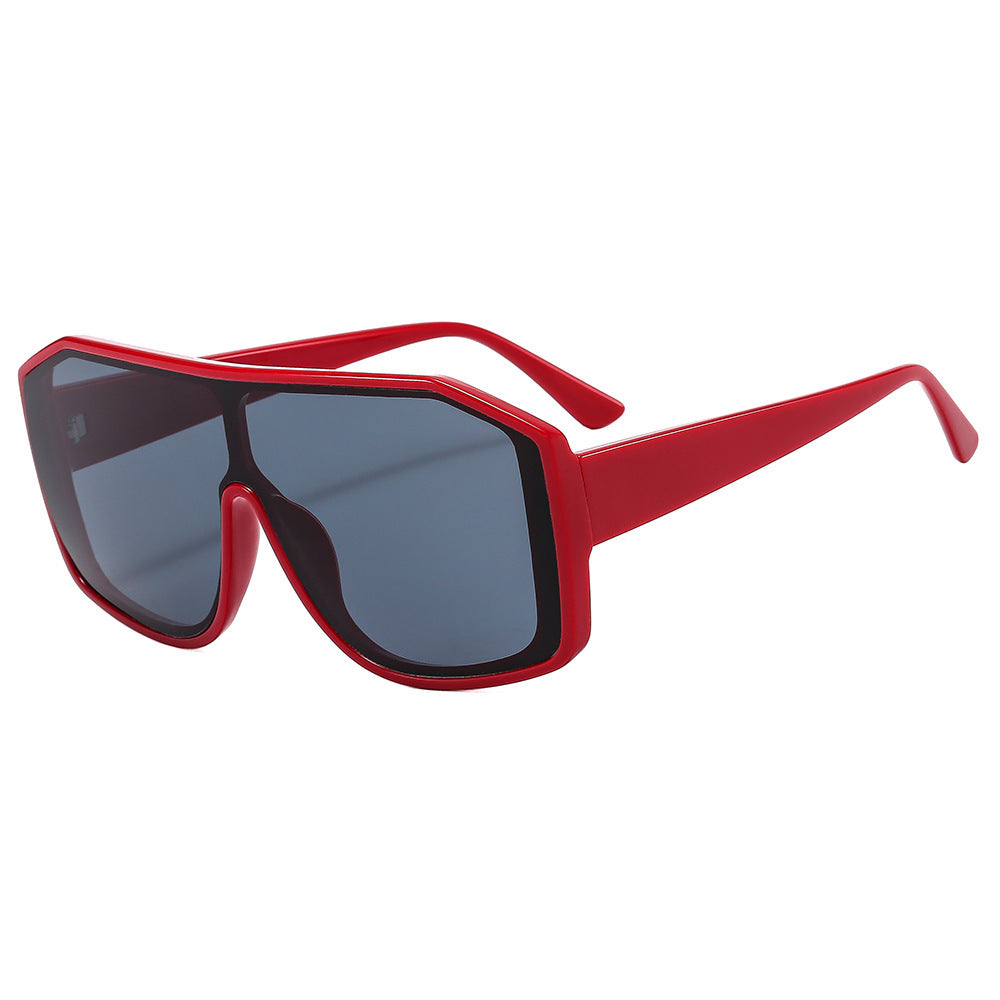Damen Modische Oversized Sonnenbrille im extravaganten Animal-Print Design Brehn