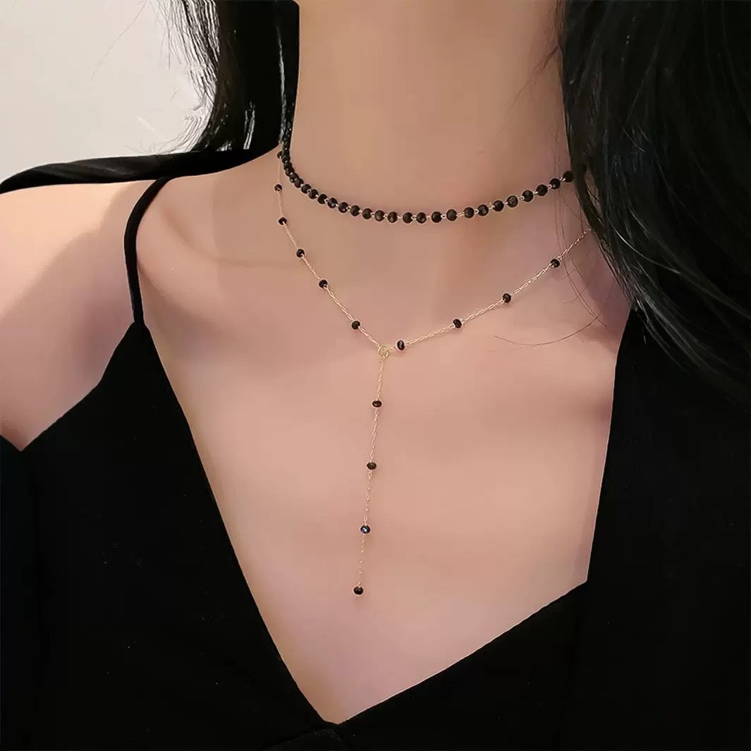 Chic Gestuftes Choker- und Anhängerhalsband Brehn