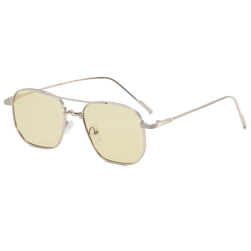 Damen modische geometrische Brille mit elegantem Metallrahmen Brehn