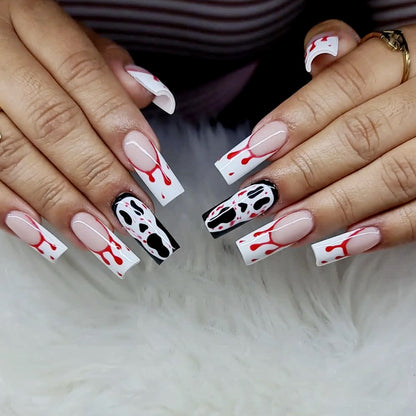 Gothic Blood-Spatter Acryl-Nagelkunst Extensions Brehn