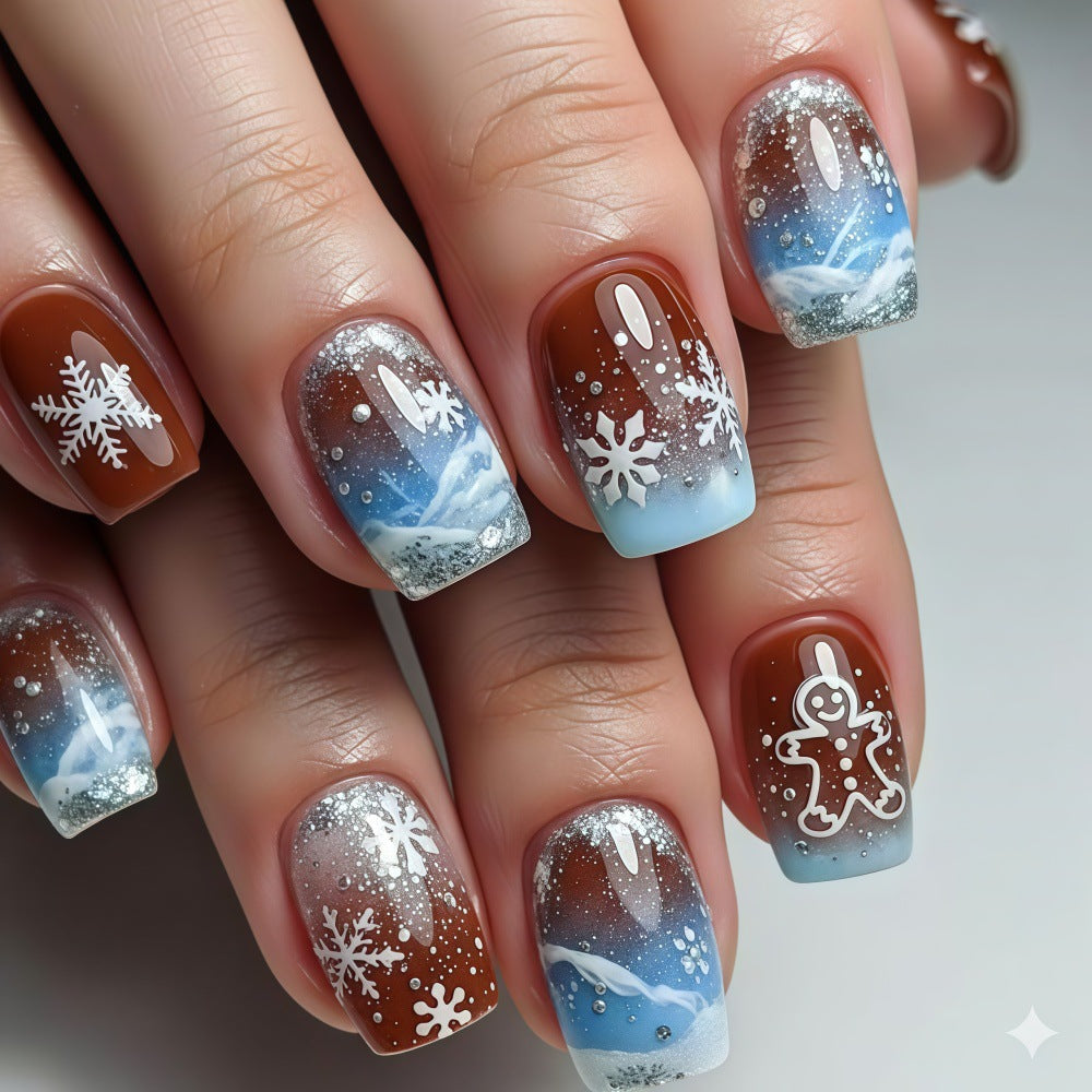 Dekorative Winter-Nagelkunst Brehn
