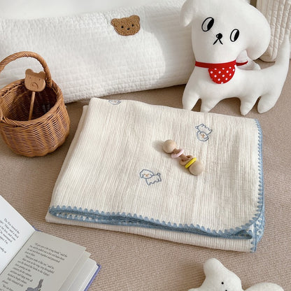 Unisex kuschelige Muslin-Decke mit süßem Tierdesign Brehn