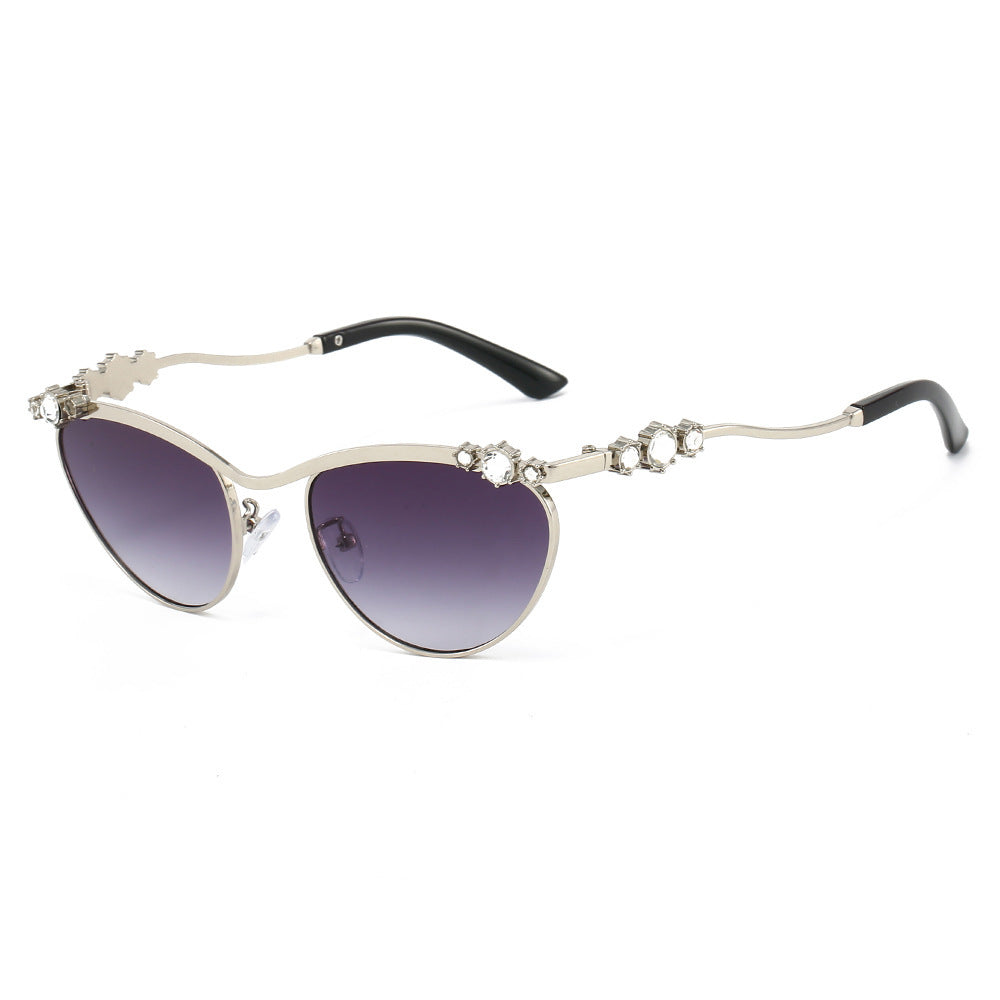 Damen Cat-Eye Sonnenbrille mit funkelndem Steinbesatz Brehn