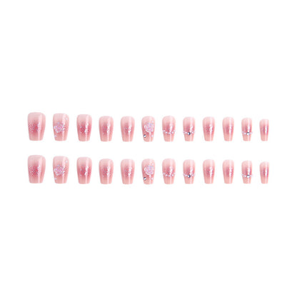 Elegantes florales dekoratives Press-On-Nagelset