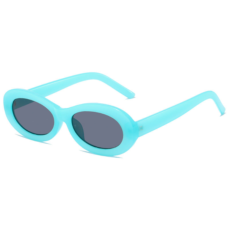 Damen modische ovale Sonnenbrille mit UV-Schutz und innovativem Design Brehn