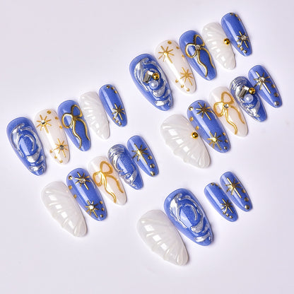 Luxuriöses dekoratives Press-On-Nagelset