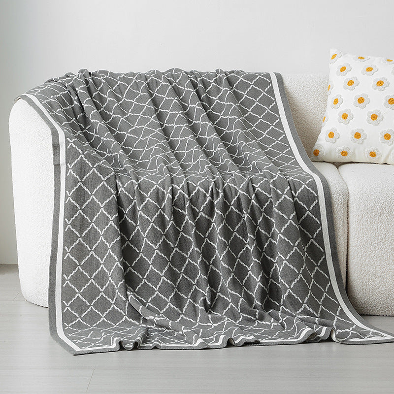 Damen Kuscheldecke mit Zickzackmuster Brehn