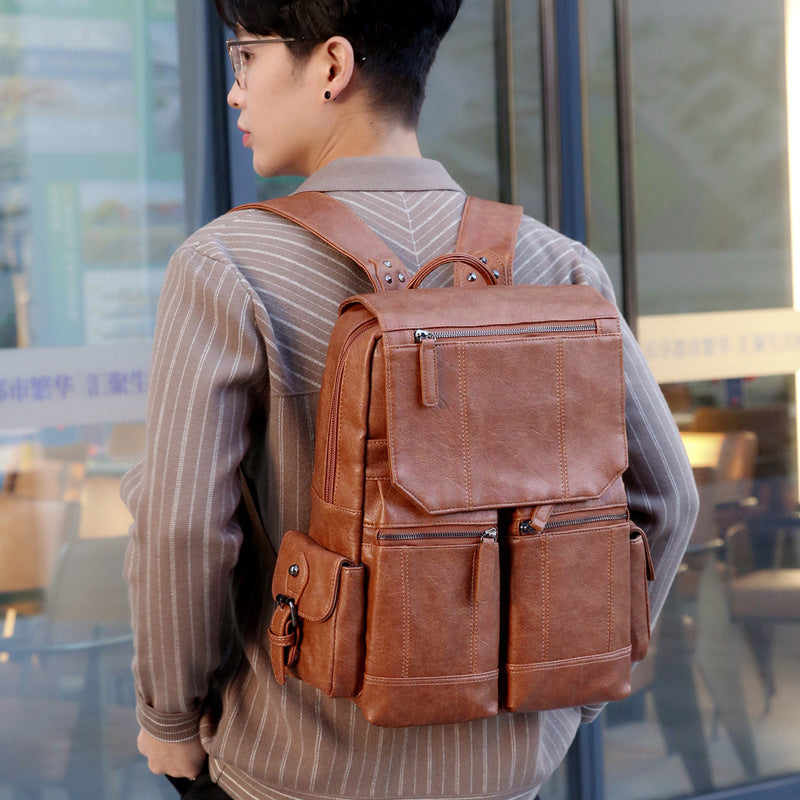 Vintage Leder Rucksack Brehn