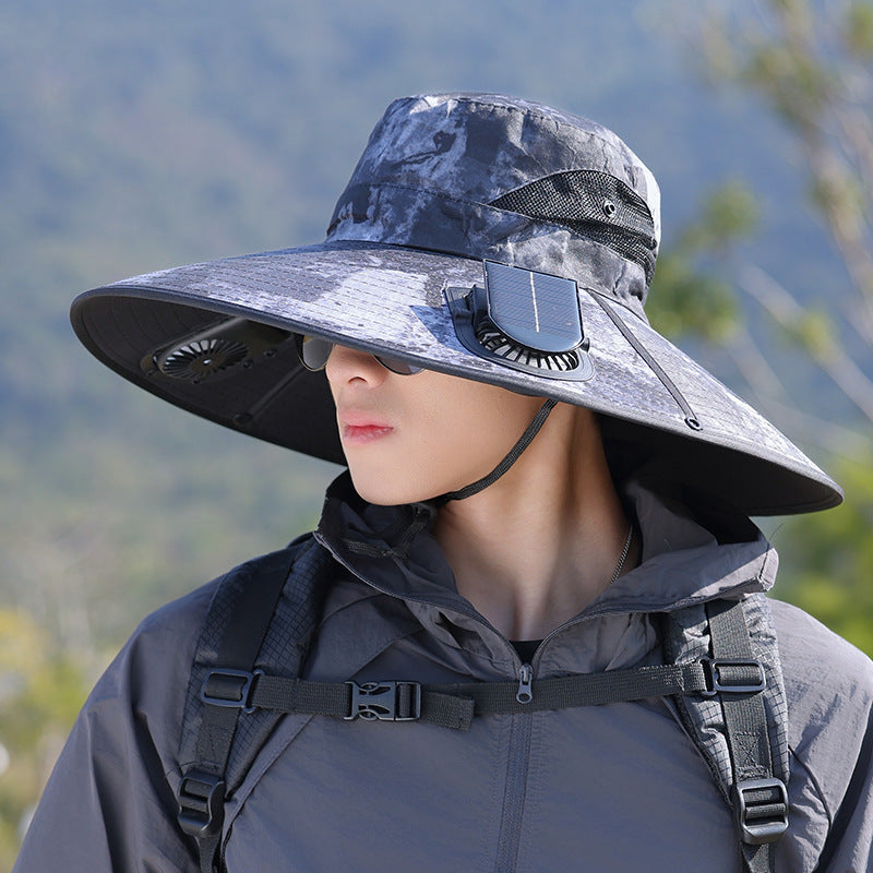 breite Krempe Outdoor-Sonnenhut mit UV-Schutz, atmungsaktivem Netz und verstellbarem Kinnriemen Brehn