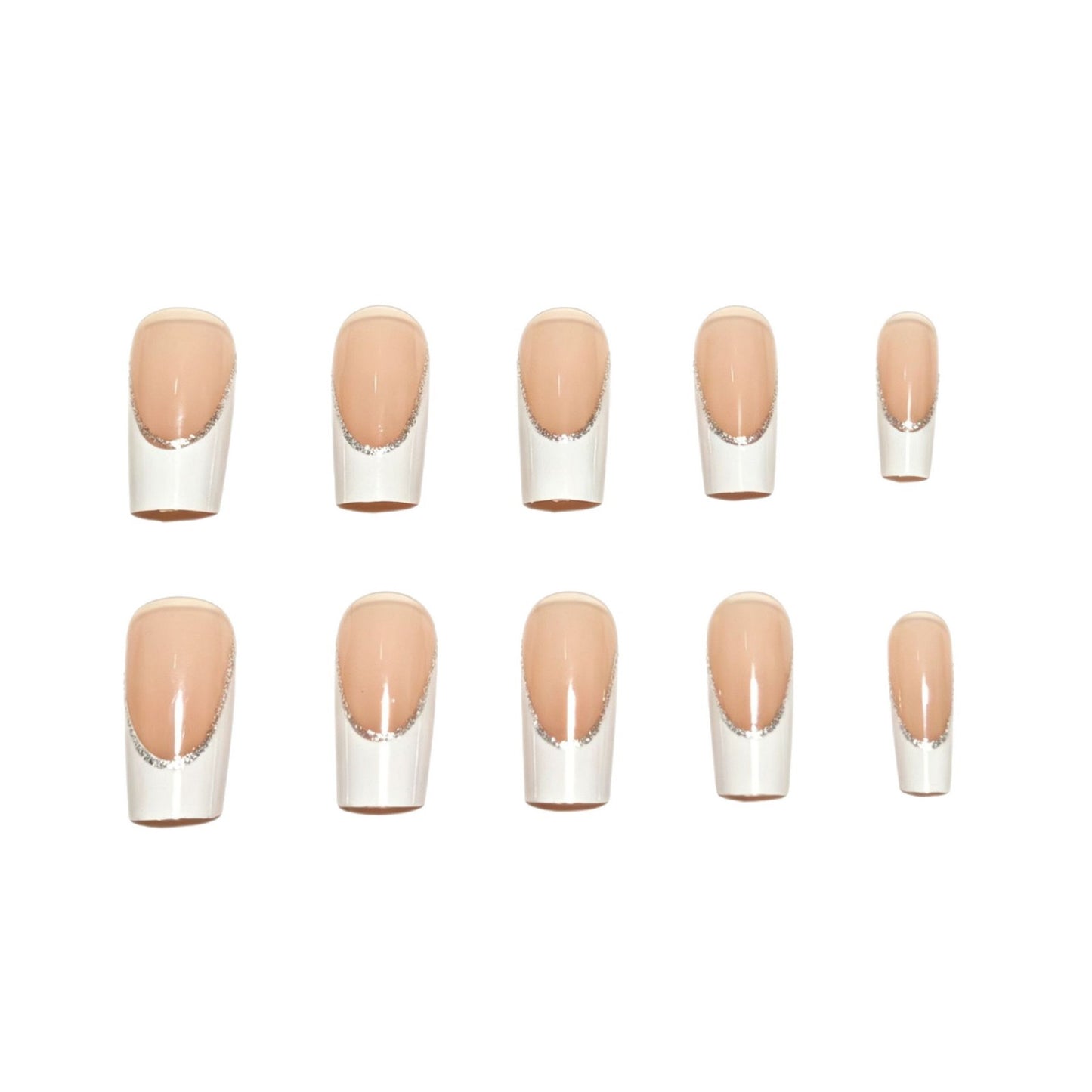Elegantes French Tip Nagelkunstset Brehn