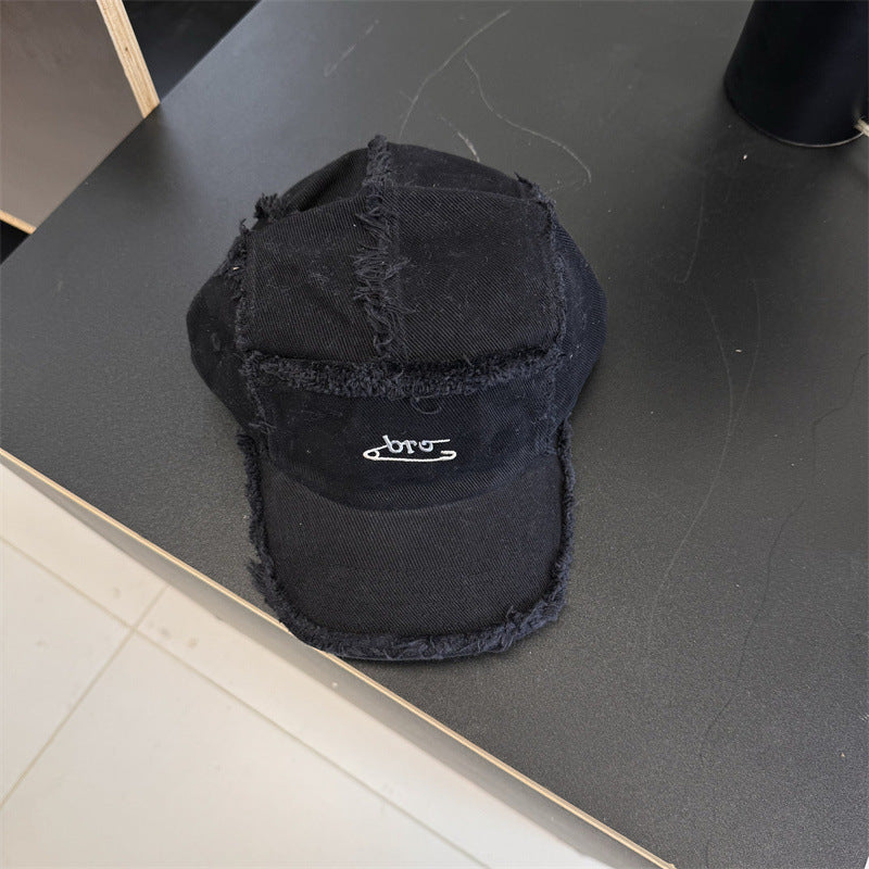 Männer's Distressed Denim Snapback Cap Brehn