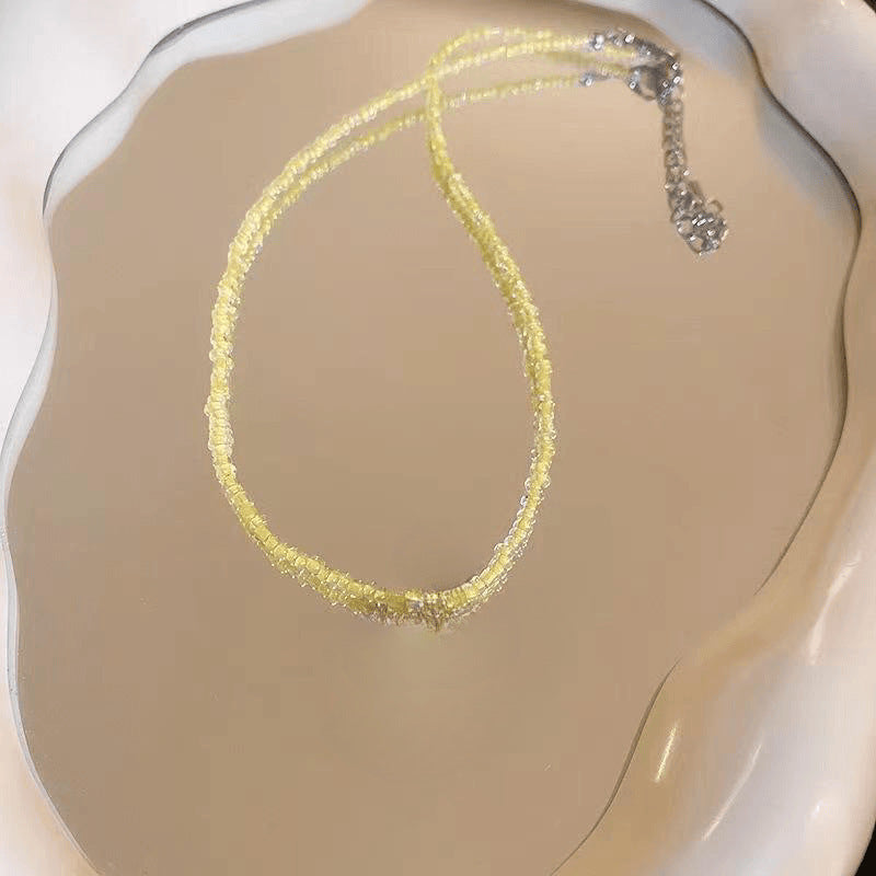 Handgefertigtes Perlen Choker Halsband Brehn