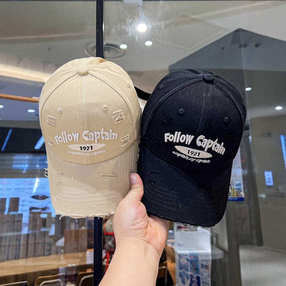 Herren Casual Distressed Baseball Cap Brehn