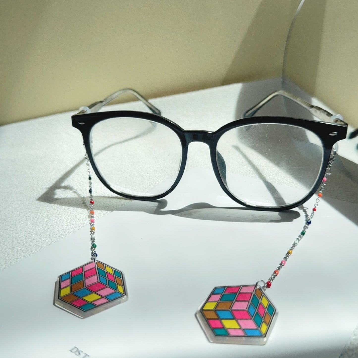 Bunte Rubik's Cube Ohrhänger Brehn