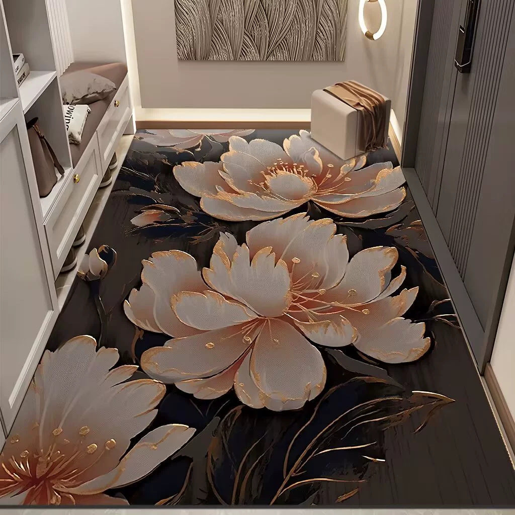 Luxuriöse Blumendesign Teppich