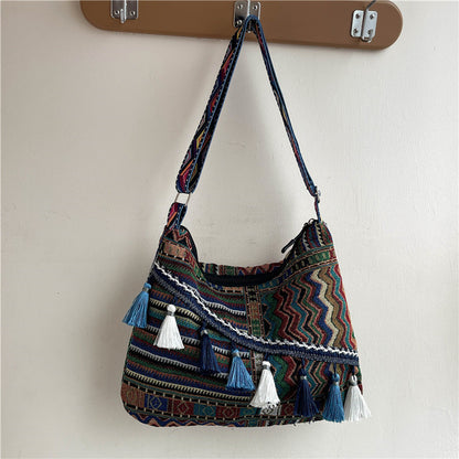 Bohemian-inspirierte handgefertigte Hobo-Tasche