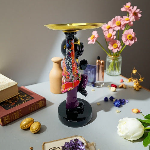 Dekorative Skulptur mit Tablett Brehn