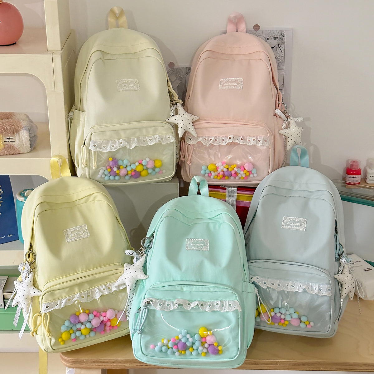 Stylischer Rüsch-Rucksack Brehn