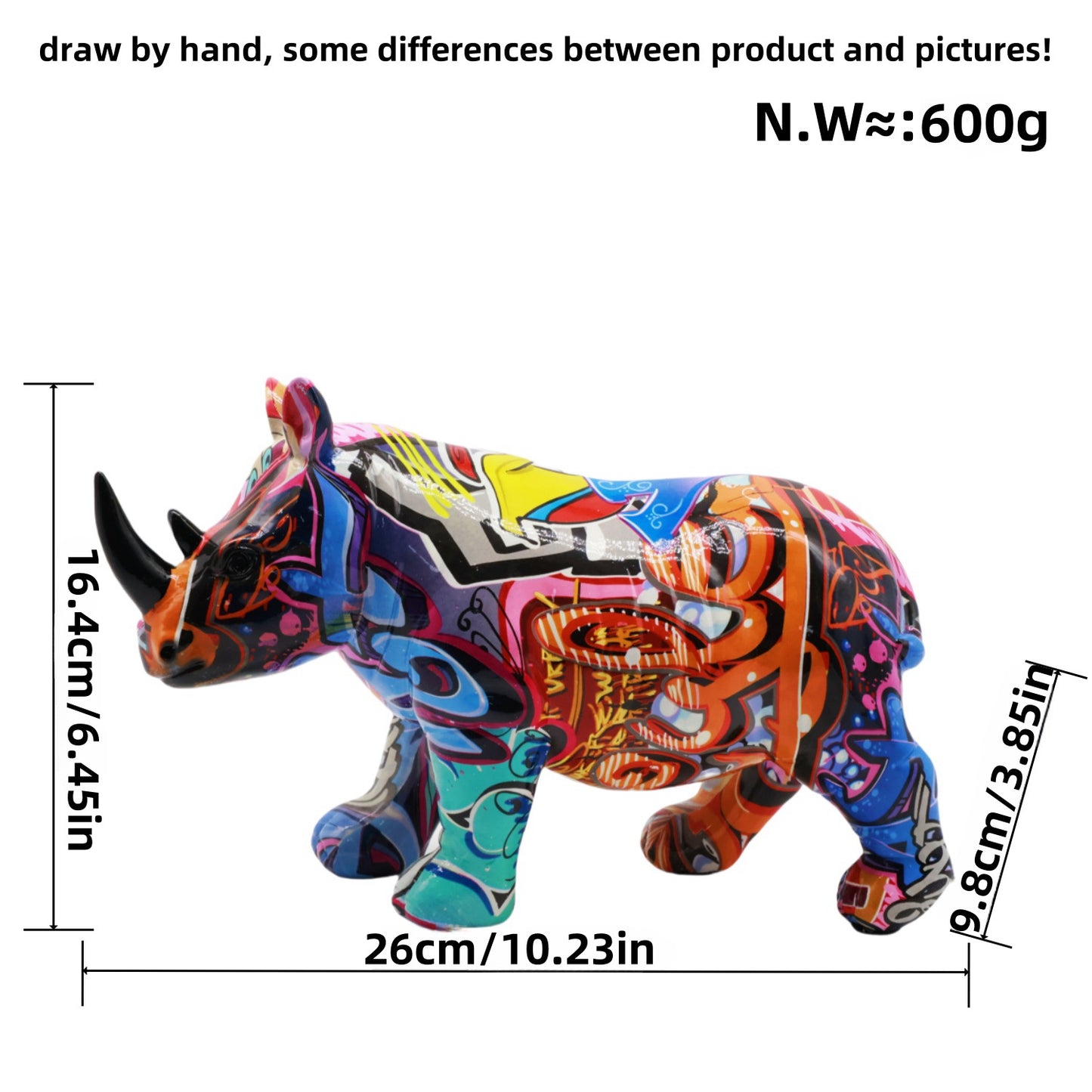 Kunstvolle Rhinofigur Brehn