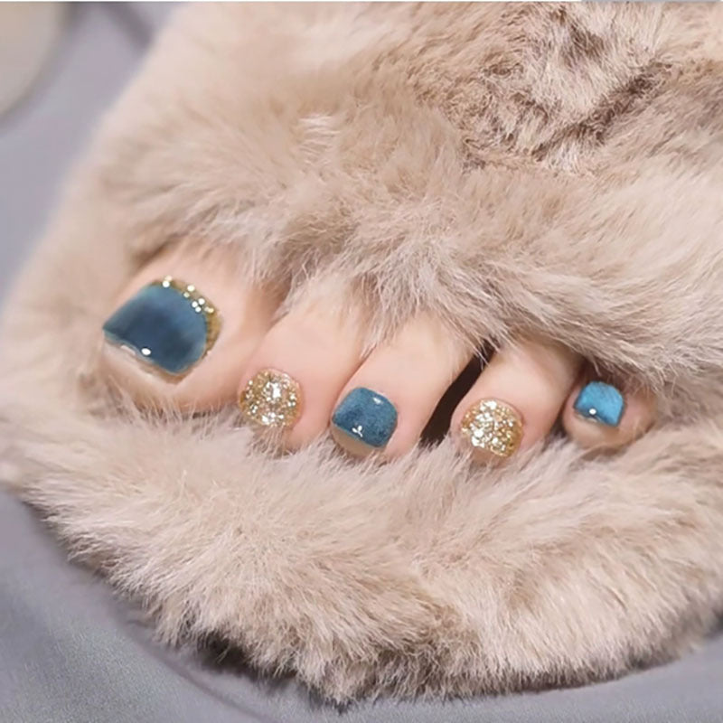 Glamourös Glitzerndes Pediküreset Brehn