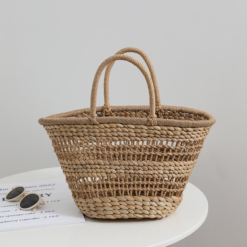 Handgefertigte Rattan-Tasche mit Einem Abnehmbaren Futtereinsatz Brehn