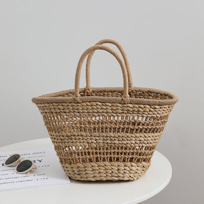 Handgefertigte Rattan-Tasche mit Einem Abnehmbaren Futtereinsatz Brehn