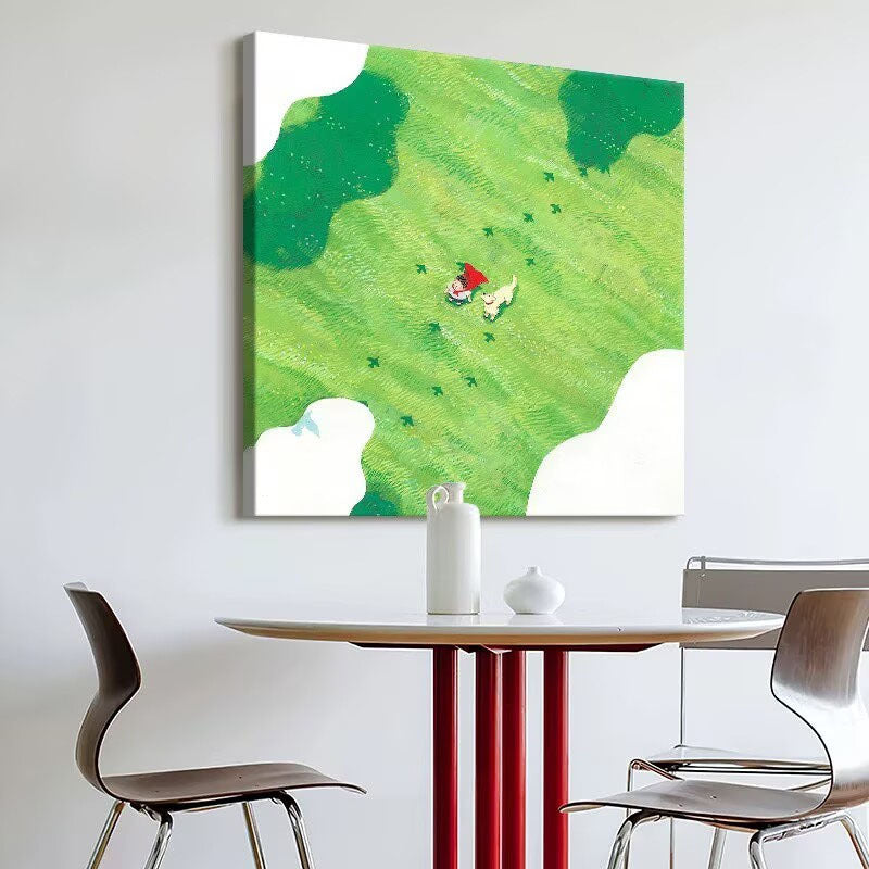 Verspielter Landschafts-Kunstdruck