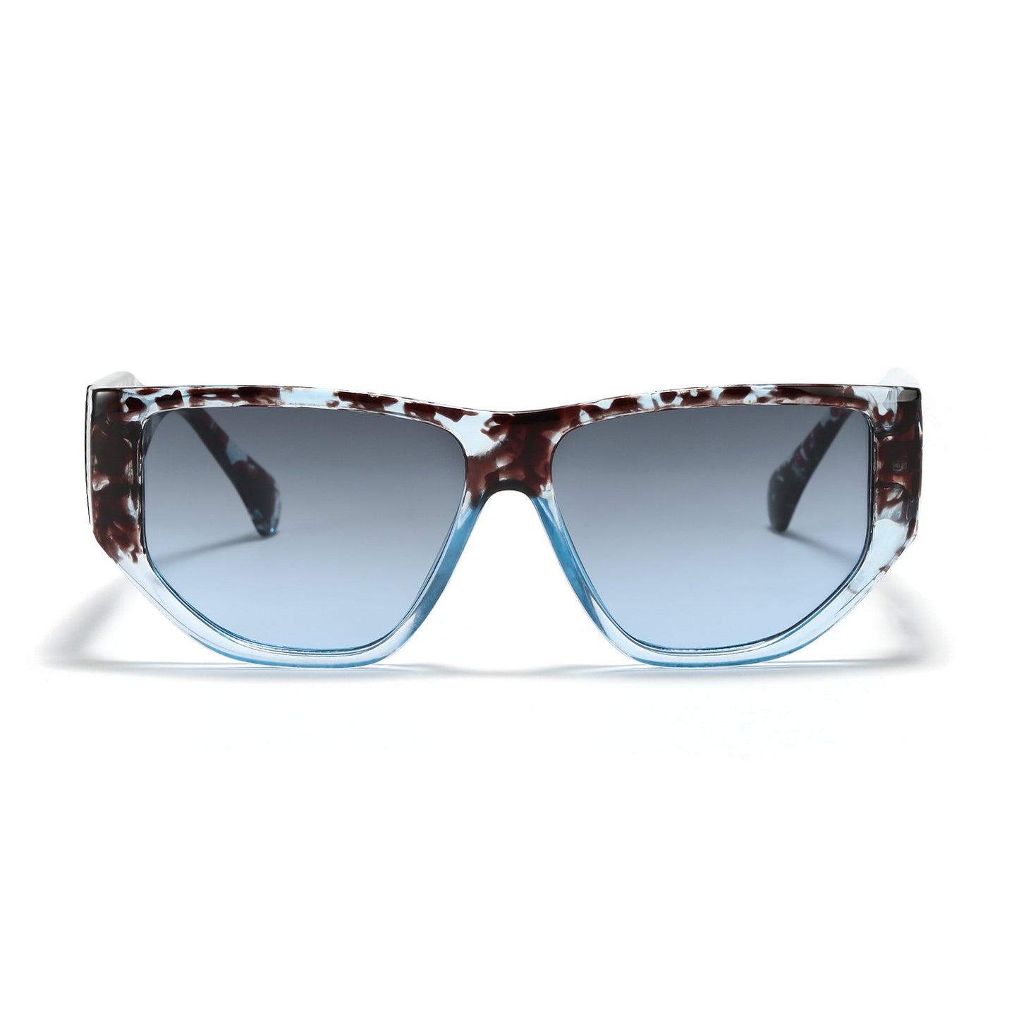 Damen trendige quadratische Sonnenbrille mit modernem tortoise Muster Brehn