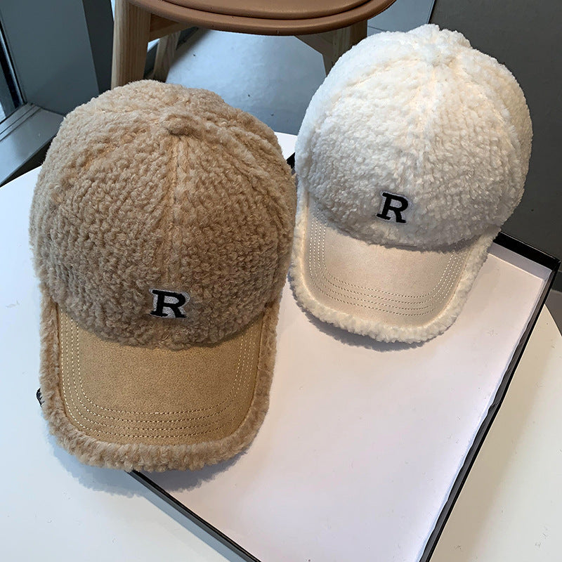 Damen Fuzzy Plush Baseball Cap Brehn