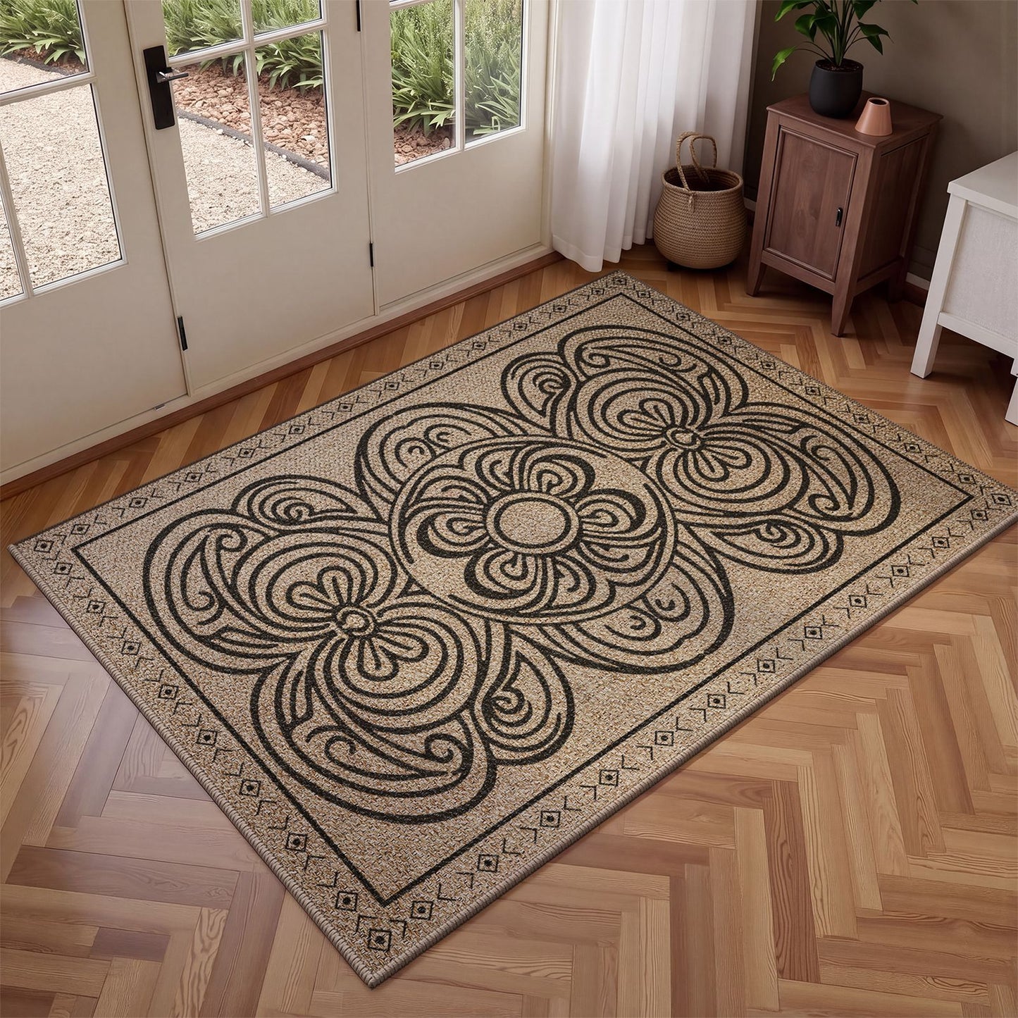 Geometrisch Musterteppich Innenbereich Brehn