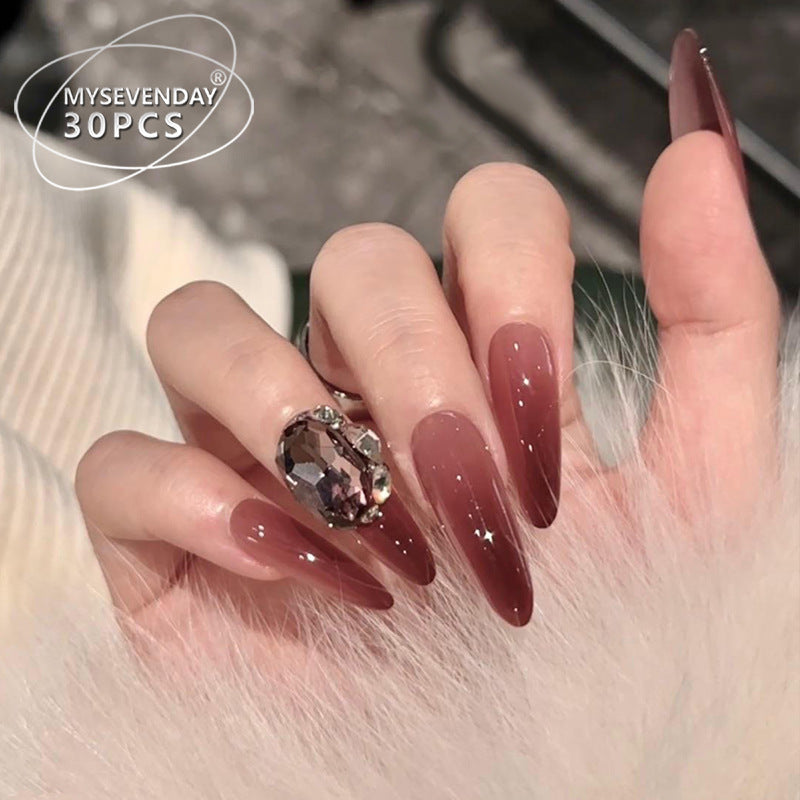 Ombre Stiletto Press-On Nägel mit Strassakzenten Brehn