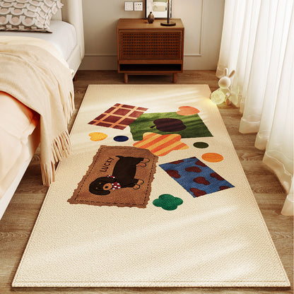 Verspielter Patchwork-Teppich